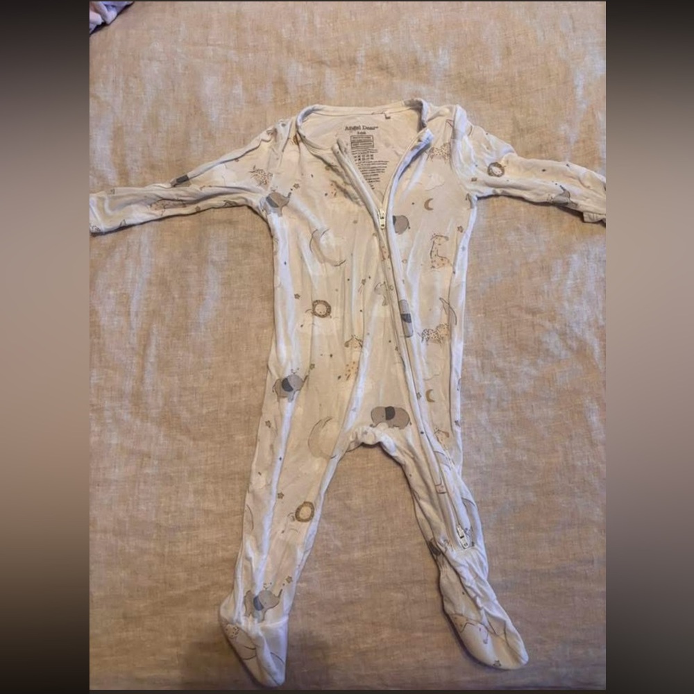 Angel Dear Cream and Gray Kids One Piece